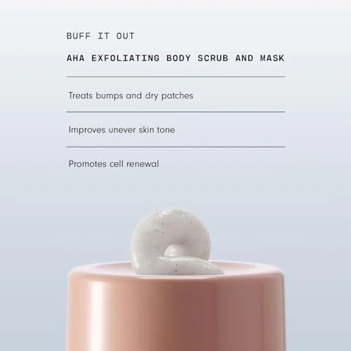 Versed Buff It Out AHA Exfoliating Body Scrub and Mask - Lactic Acid & Glycolic Acid Exfoliant - Microfine Pumice Body Exfoliator to Polish and Smooth Bumpy, Dry Skin - Vegan & Cruelty-Free (6 oz) - Image 5