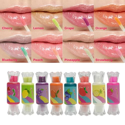 Cute Lip Gloss for Kids, 6PCS Glitter Girls Lip Gloss Set with Shape of Candy, Assorted Flavors Hydrating Lip Balm Party Favor Make-up for Girls and Teens Ages 8-12 - Image 5