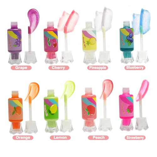 Cute Lip Gloss for Kids, 6PCS Glitter Girls Lip Gloss Set with Shape of Candy, Assorted Flavors Hydrating Lip Balm Party Favor Make-up for Girls and Teens Ages 8-12 - Image 6