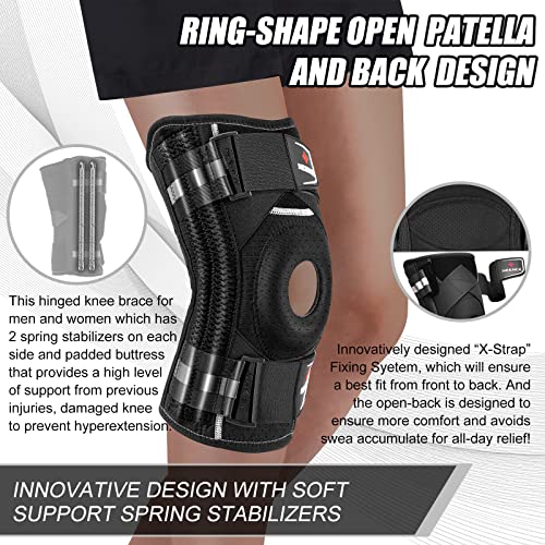 NEENCA Professional Knee Brace for Knee Pain, Medical Knee Support with Patented X-Strap Fixing System, Great Support and Stability for Joint Pain, Arthritis, Meniscus Tear, ACL, PCL, Runner, Sports - Image 3