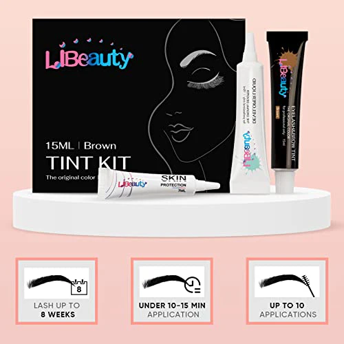 Libeauty Eyelash and Eyebrow Color Kit Brown Instant Hair Color Kit for Lash and Brow Perfect Partner for Lash Perm/Lift/Lamination Treatment Voluminous Coloring - Image 2