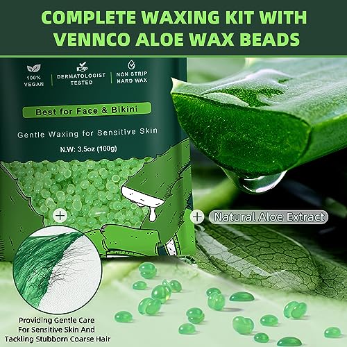 Waxing Kit for Women Men - Premium Digital Wax Melt Warmer Kit for Sensitive Skin Coarse Hair Removal - 14oz Hard Wax Beads & Silicone Liner - for Bikini Brazilian Body Face Leg - Home Wax Kit - Image 3