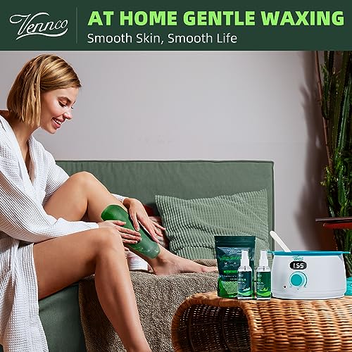 Waxing Kit for Women Men - Premium Digital Wax Melt Warmer Kit for Sensitive Skin Coarse Hair Removal - 14oz Hard Wax Beads & Silicone Liner - for Bikini Brazilian Body Face Leg - Home Wax Kit - Image 6