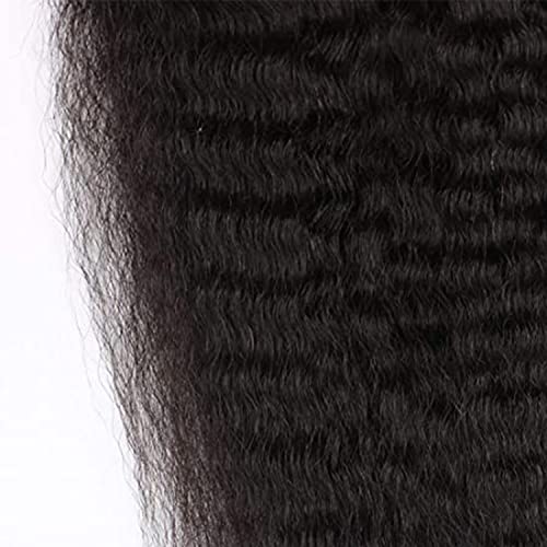 Selina Lace Closure Kinky Straight 4x4 Lace Closure Hd Lace Closure Kinky Straight Human Hair Free Part Lace Closure Hair Natural Color Black(8inch Kinky Straight, 4x4) - Image 4