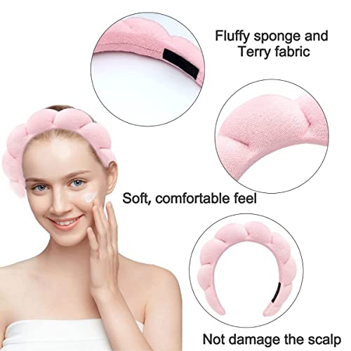 Headband for Spa, Makeup Removal, Shower, and Skincare - Sponge Headband (White) - Image 4