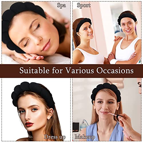 Headband for Spa, Makeup Removal, Shower, and Skincare - Sponge Headband (White) - Image 5
