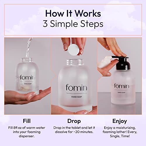 FOMIN Foaming Hand Soap Tablets (16 Count) - Makes 128 fl oz (16 x 8 fl oz) - Variety Pack Foaming Hand Soap Refills, Sustainable Soap Tablets for Hands - Image 3
