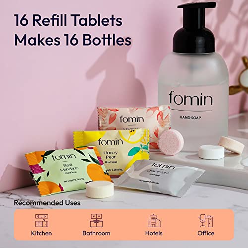 FOMIN Foaming Hand Soap Tablets (16 Count) - Makes 128 fl oz (16 x 8 fl oz) - Variety Pack Foaming Hand Soap Refills, Sustainable Soap Tablets for Hands - Image 4