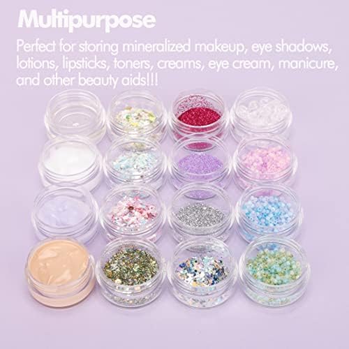 5 Gram Sample Containers with Lids, 200 Count 5ML Sample Jars, Empty Cosmetic Containers with Lids, Small Makeup Travel Containers for Glitter, Lotion, Cream, Beads, with Labels, Mini Spatulas - Image 5