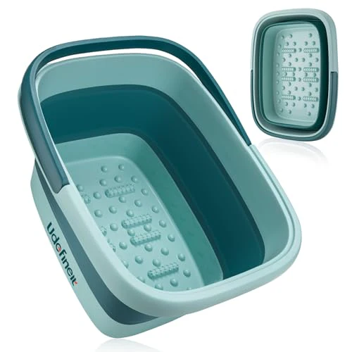 Udefineit Foot Bath Basin, Foldable & Portable Foot Soak Tub with Massage Acupoint for Foot Spa Bath, 15L/4 Gallon, Foot Massager Soaking Bath Basin Bucket for Pedicure Home Spa Treatment (Green) - Image 7
