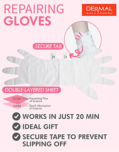 DERMAL Moistfull Silky Foot Socks & Hand Gloves Mask Combo 6 Pack - for Dry Feet and Hands - Home Spa Treatment - Dermatologist Tested, Cruelty Free, Korean Beauty - Image 5