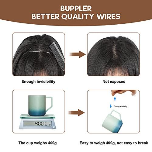 Halo Hair Extensions 20 Inch Invisible Wire Hair Extensions Adjustable Long Wavy Hair Extensions Synthetic Upgrade 4 Secure Clips in Hairpieces 20 Inch,Copper - Image 5