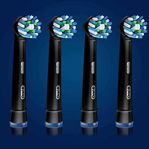 Crossaction Electric Toothbrush Replacement Brush Head Refills, Black , 4 Count (Pack of 1) - Image 2
