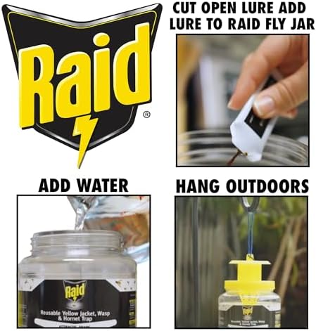 Raid Reusable Yellow Jacket, Wasp & Hornet Trap, Hanging Wasp Trap - Image 3
