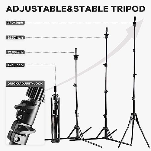 Neverland Beauty & Health 23 Inch Wig Stand Tripod with Head,Wig Head Stand with Mannequin head,Mannequin Head Stand with Canvas Head for Wigs,Manikin Head Set for Wigs Making Display - Image 6