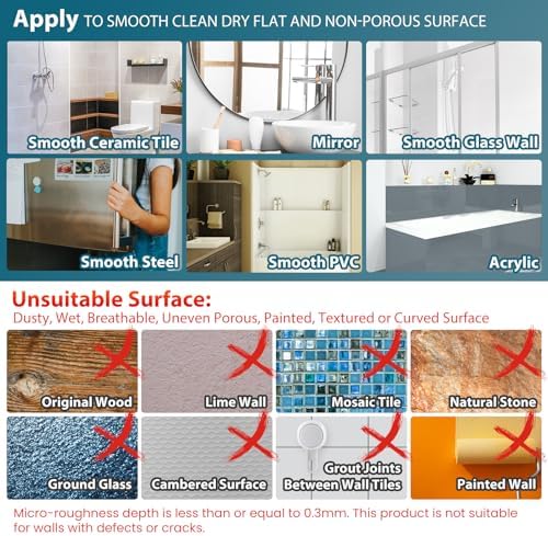 TAILI Shower Mirror Fogless for Shaving with Razor Holder, NO-Drilling & Removable Large Mirror Fogless Suction Wall Mounted, Shatterproof & Waterproof - for Men and Women(Grey) - Image 4