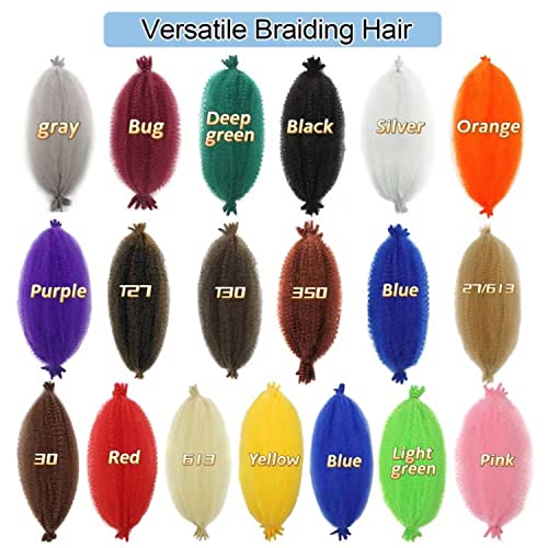 Green Marley Twist Braiding Hair 12 Inch Marley Hair for Faux Locs Butterfly Locs Crochet Hair for Black Women Spring Twist Hair Passion Twist Hair Kinky Curly Braiding Hair Pre Stretched - Image 4