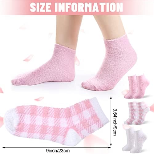 Tarpop 3 Pairs Aloe Socks Women Moisturizing Spa Socks for Dry Cracked Heel Feet Infused Gel Sleeping Fuzzy Lotion Valentines Day Gift for Women Men Softening Dry Feet(Pink) - Image 2