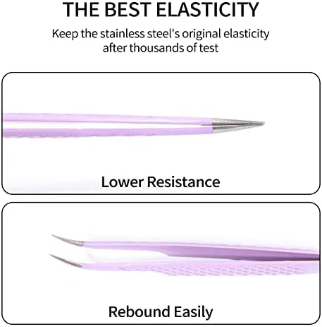 VEYES INC Fiber Tip Eyelash Extension Tweezers Volume J45 Lash Tweezers For Professional Eyelash Extension Tool - Image 4