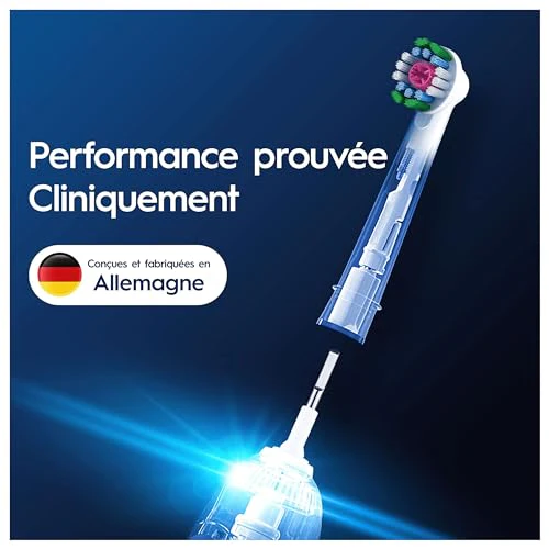 Oral-B Pro 3D White Electric Toothbrush Head, X-Shaped Bristles and Unique Polishing Cup for Teeth Whitening and to Remove Surface Stains, Pack of 8 Toothbrush Heads, White - Image 8