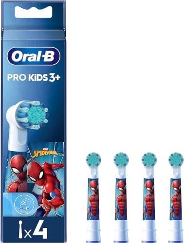 Oral-B Pro Kids Electric Toothbrush Head, with Spiderman Characters, Extra Soft Bristles, for Ages 3+, Pack of 4 Toothbrush Heads, White - Image 5