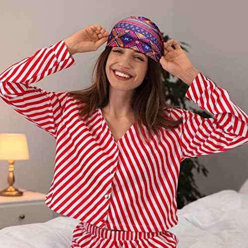 Sintege 6 Pcs Satin Lined Bonnet Sleep Cap for Women Men African Silk Soft Beanie Hair Sleep Wrap for Natural Curly Braids - Image 2