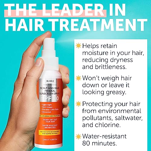 Premium SPF 30 Hair Sunscreen Spray | Non-Greasy UV Protection for Hair and Scalp | Prevents Color Fade and Dryness | Travel-Size UV Protection | Beach SunBlock | Scalp Sunscreen 4 oz 120 ml - Image 3