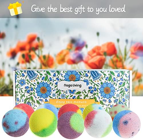 Bath Bombs Gift Set, 10 Organic Bubble Bombs, for Valentine’s Day, Christmas - Image 6