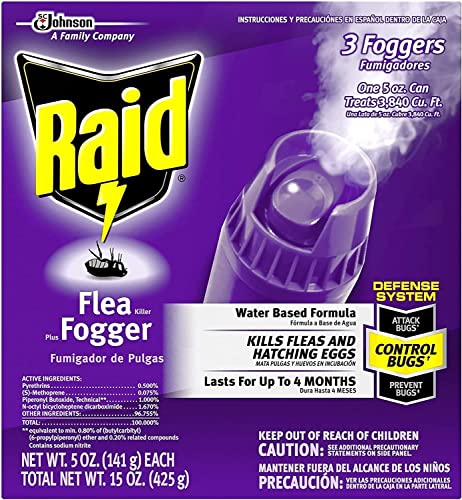 Raid Flea Flogger Plus Killer, Kills Fleas and Hatching Eggs 3 Count (Pack of 4) - Image 2