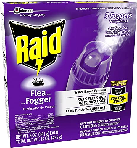 Raid Flea Flogger Plus Killer, Kills Fleas and Hatching Eggs 3 Count (Pack of 4) - Image 3