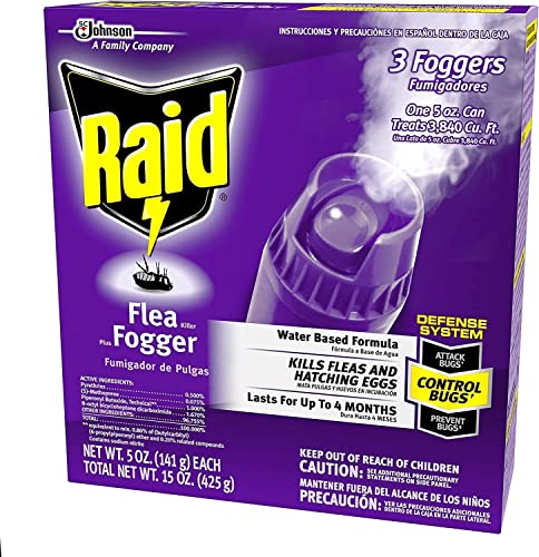 Raid Flea Flogger Plus Killer, Kills Fleas and Hatching Eggs 3 Count (Pack of 4) - Image 4