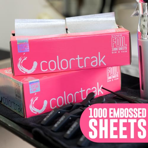 Colortrak Embossed Sheets Silver Aluminum Foil Pop-up Dispenser, 8 Boxes (8000 Pre-cut Sheets) Non-slip Textured Silver 5 x 11 Sheets for Hair Foil Coloring and Highlighting Sheet Applications - Image 3