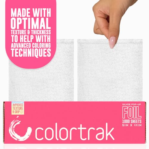 Colortrak Embossed Sheets Silver Aluminum Foil Pop-up Dispenser, 8 Boxes (8000 Pre-cut Sheets) Non-slip Textured Silver 5 x 11 Sheets for Hair Foil Coloring and Highlighting Sheet Applications - Image 5