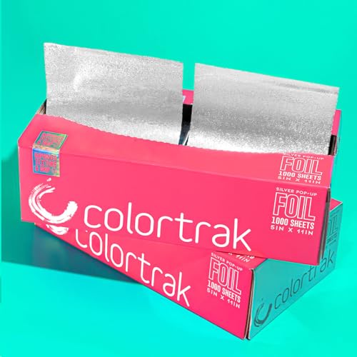 Colortrak Embossed Sheets Silver Aluminum Foil Pop-up Dispenser, 8 Boxes (8000 Pre-cut Sheets) Non-slip Textured Silver 5 x 11 Sheets for Hair Foil Coloring and Highlighting Sheet Applications - Image 7