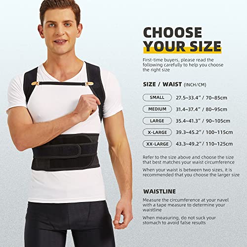 Upgraded Back Brace Posture Corrector for Men and Women - Relief for Neck, Back,and Shoulder Pain - Full Adjustable and Breathable Posture Back Brace - Improve Back Posture and Provide Lumbar Support - Image 3