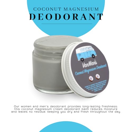 Vanman’s - Handmade Coconut and Magnesium Deodorant (2 Pack) - Routine Deodorant - Odor Control for Underarms - Magnesium Deodorant For Women and Men - Personal Care Products - 2.5 ounce - Image 6