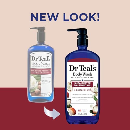 Dr Teal's Body Wash with Pure Epsom Salt, with Shea Butter & Almond Oil, 24 fl oz (Pack of 4) - Image 2