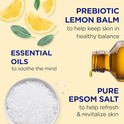 Dr Teal's Body Wash with Pure Epsom Salt, with Prebiotic Lemon Balm & Sage, 24 fl oz (Pack of 4) - Image 2