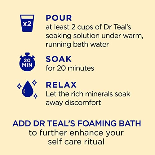 Dr Teal's Pure Epsom Magnesium Salt Soak, Prebiotic Lemon Balm & Essential Oil, 3 lbs (Pack of 4) - Image 4