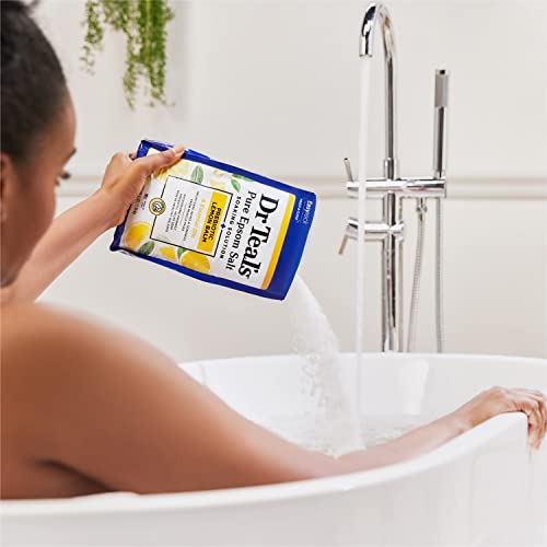 Dr Teal's Pure Epsom Magnesium Salt Soak, Prebiotic Lemon Balm & Essential Oil, 3 lbs (Pack of 4) - Image 6