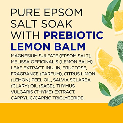 Dr Teal's Pure Epsom Magnesium Salt Soak, Prebiotic Lemon Balm & Essential Oil, 3 lbs (Pack of 4) - Image 9