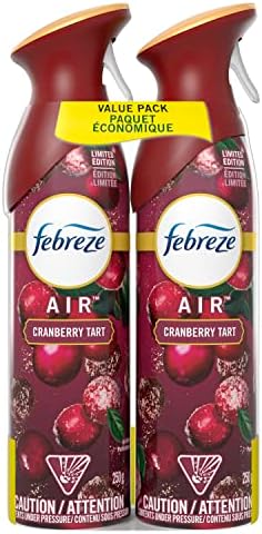 Febreze Cranberry Tart Christms Scented Air Freshener, Twin Pack, Odor Fighter Spray Holiday Air Freshener, Limited Edition-Winter Collection, 8.8 Oz Each - Image 7