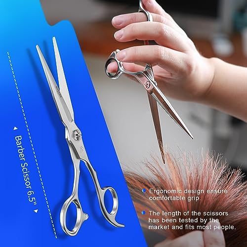 Sirabe Professional Hair Scissors Shears, 6.5" Extremely Sharp Blades, Hair Cutting Scissors Barber Kit Haircut Scissors, for Home Salon Hairdressing - Image 5