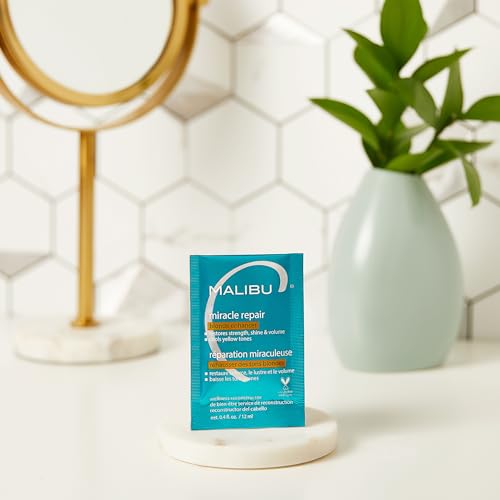 Malibu C Miracle Repair Hair Reconstructor, Blonde Enhancer - Nourishing Hair Repair Treatment for Damaged Blonde Strands - Relieves Hair Discoloration - Image 5