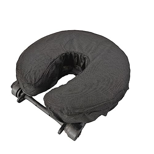 Pack of 75 Fitted Disposable Massage Headrest Covers Face Rest Cradle Covers Black