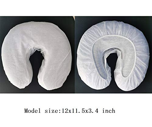 Pack of 75 Fitted Disposable Massage Headrest Covers Face Rest Cradle Covers Black - Image 6