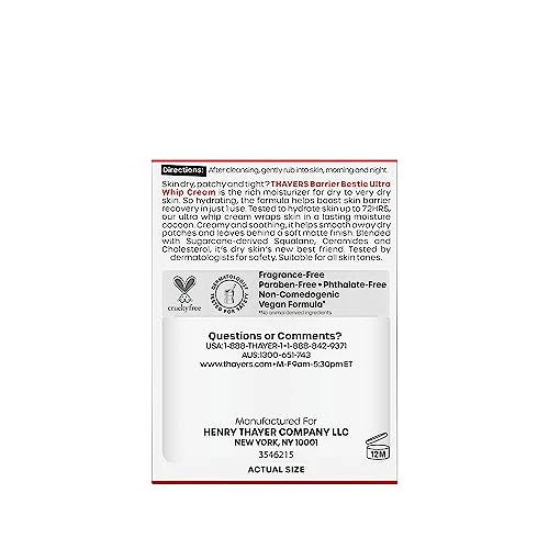 THAYERS Barrier Bestie Ultra Whip Face Cream, Moisturizer with Sugarcane Squalane and Ceramides, Skin Care for Dry to Very Dry Skin, 2.0 Oz - Image 7