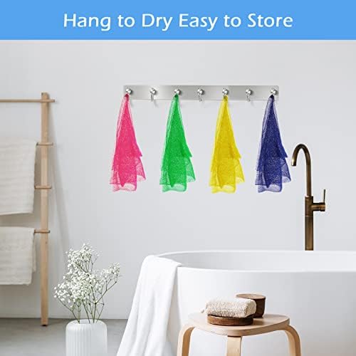 3 Pieces African Net Sponge, African Exfoliating Net Rip-Resistant Loofah Exfoliating, Body Back Scrubber for Shower, Long Nylon Exfoliating Back Washcloth Towel for All Skin Daily Use - Image 6