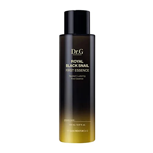 Dr.G Royal Black Snail Mucin Essence, 165ml - Korean Essence Skincare, Korean Skin Care Moisturizer, Snail Mucin Moisturizer, Snail Mucin Serum, Snail Serum, Korean Moisturizer for Dry Skin, Kbeauty