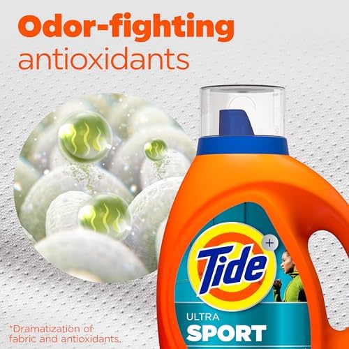 Tide Plus Febreze Sport Odor Defense Liquid Laundry Detergent Soap, HE Compatible, 94 Loads, 132 fl oz - Image 4